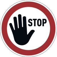 Durable Forbudsskilt "STOP" aftagelig rød pose med 1stk